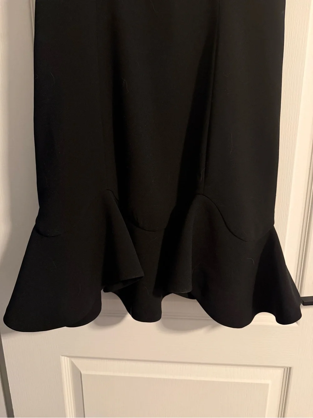 Bardot Black Spaghetti-Strap Midi Dress with Ruffle Hem